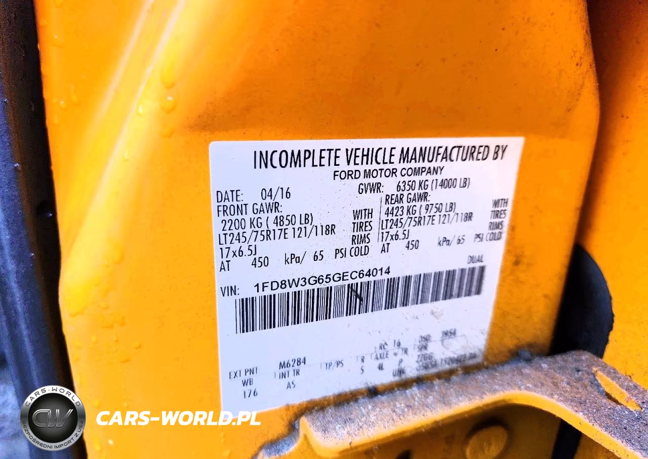 2016 Ford F350 Xl VIN:1FD8W3G65GEC64014 - 12