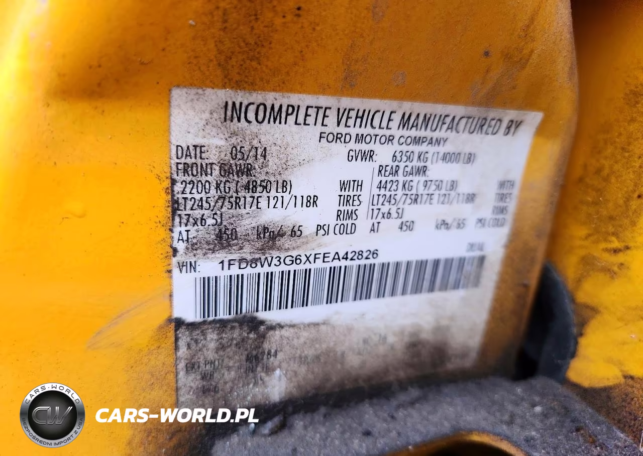2015 Ford F350 Xl VIN:1FD8W3G6XFEA42826 - 12