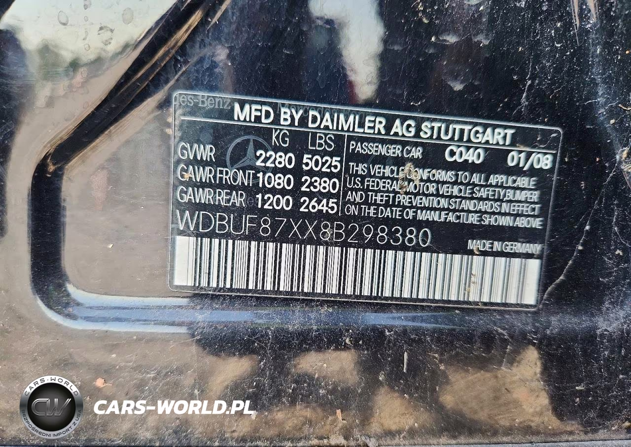 2008 Mercedes-Benz E 350 4Matic VIN:WDBUF87XX8B298380 - 12