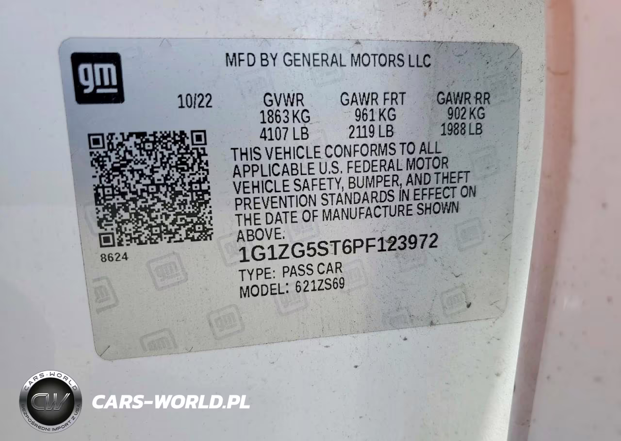 2023 Chevrolet Malibu Rs VIN:1G1ZG5ST6PF123972 - 12