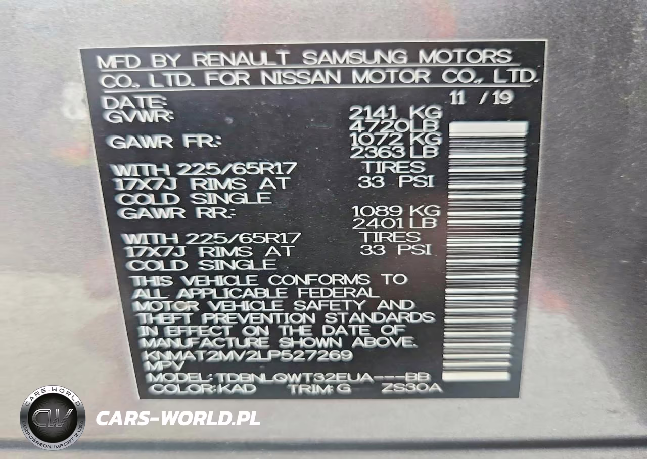 2020 Nissan Rogue Sv VIN:KNMAT2MV2LP527269 - 13