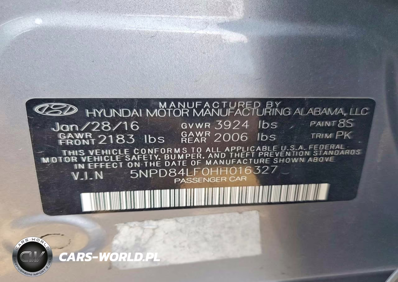 2017 Hyundai Elantra Se VIN:5NPD84LF0HH016327 - 12