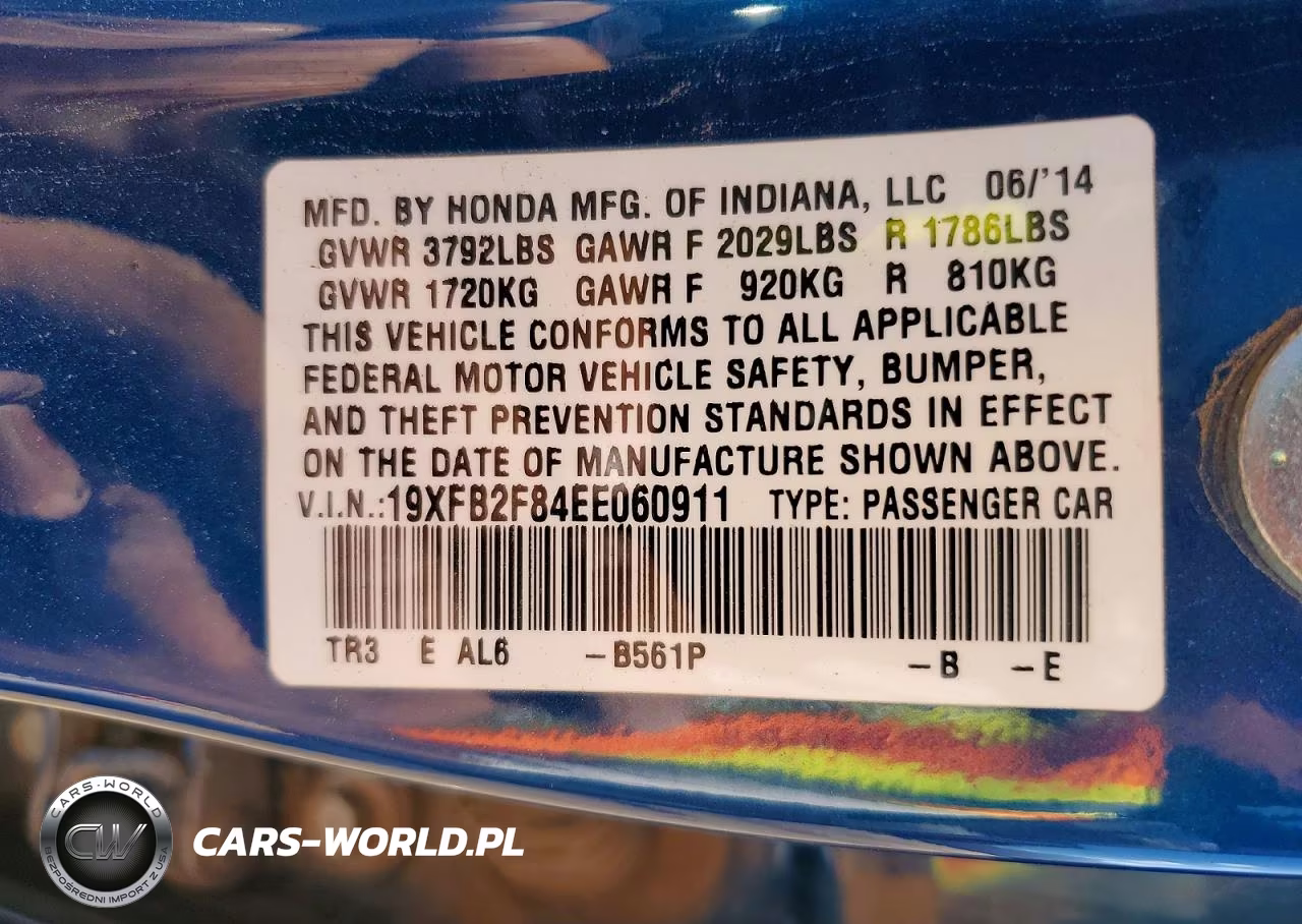 2014 Honda Civic Ex VIN:19XFB2F84EE060911 - 13