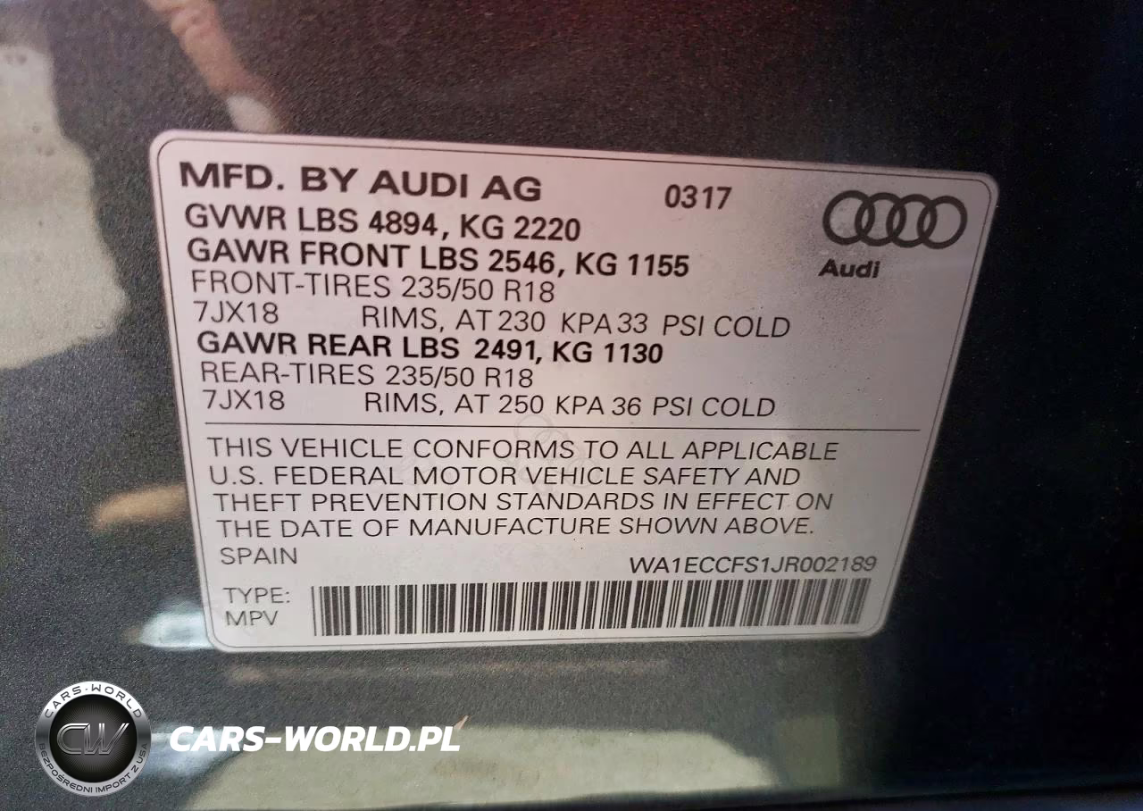 2018 Audi Q3 Premium VIN:WA1ECCFS1JR002189 - 13