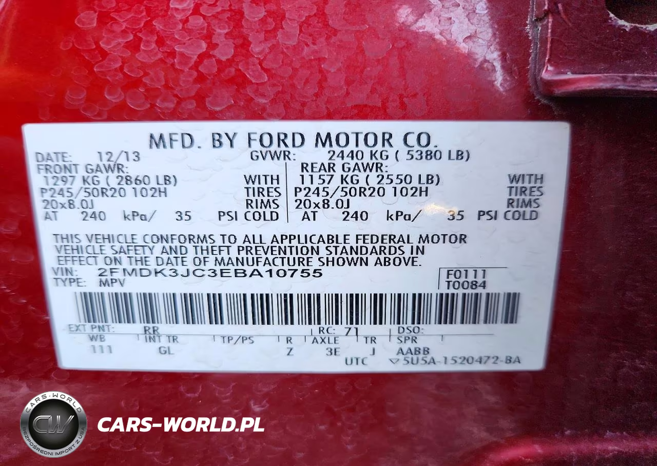 2014 Ford Edge Sel VIN:2FMDK3JC3EBA10755 - 12