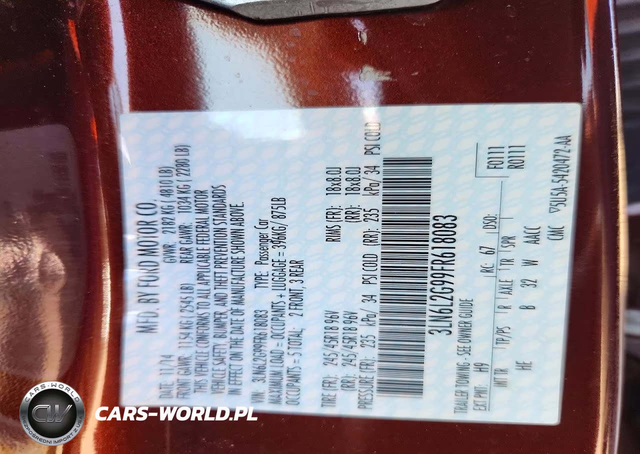 2015 Lincoln Mkz VIN:3LN6L2G99FR618083 - 12