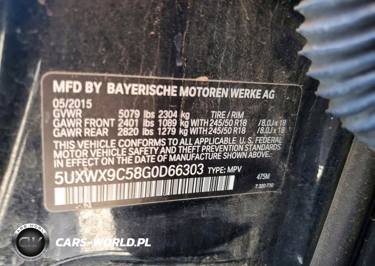 2016 BMW X3 xDrive28I VIN:5UXWX9C58G0D66303 - 12