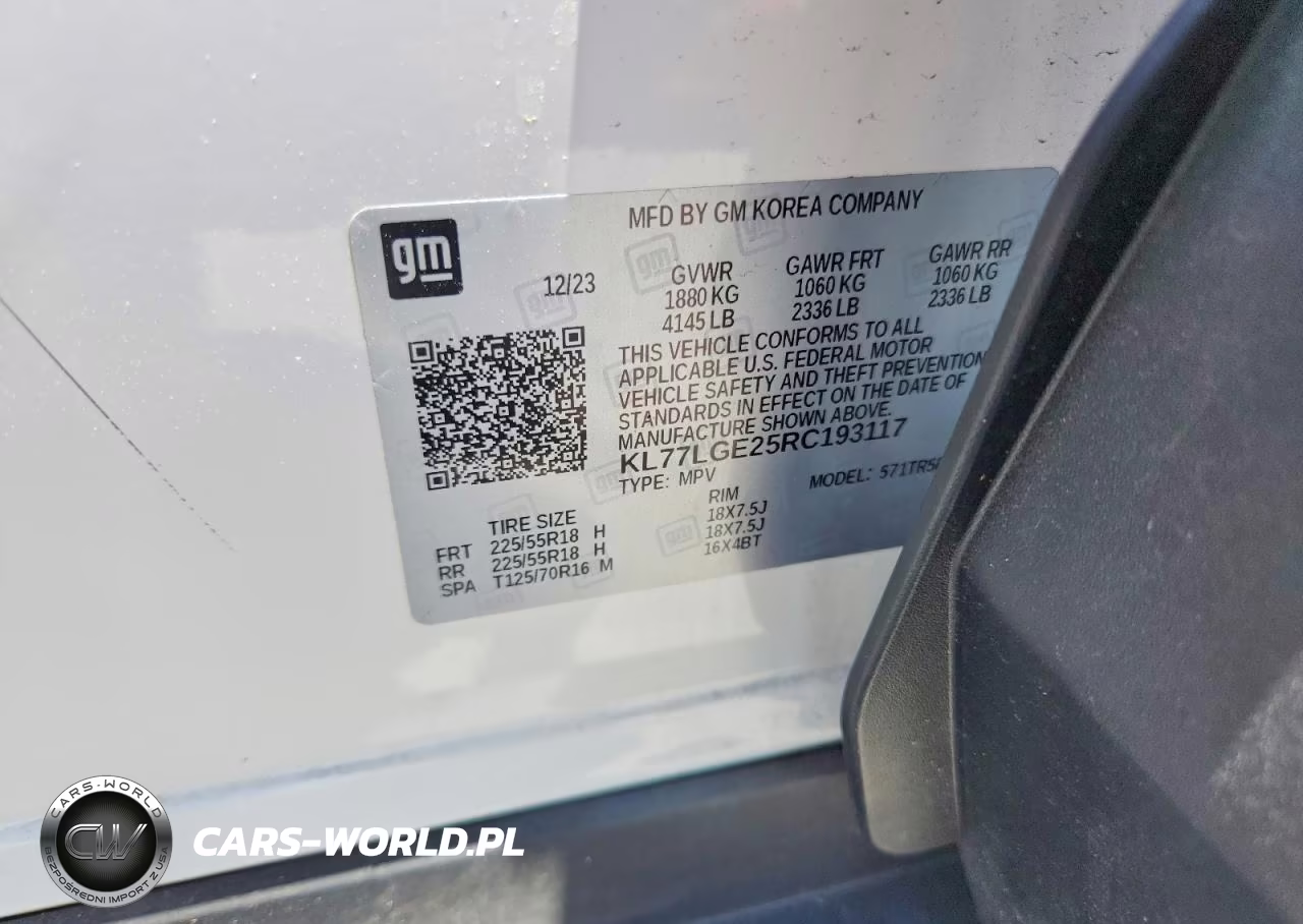 2024 Chevrolet Trax 1Rs VIN:KL77LGE25RC193117 - 12