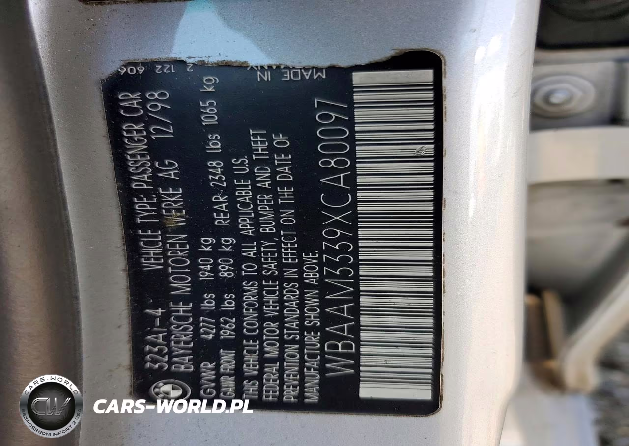 1999 BMW 323 I Automatic VIN:WBAAM3339XCA80097 - 23
