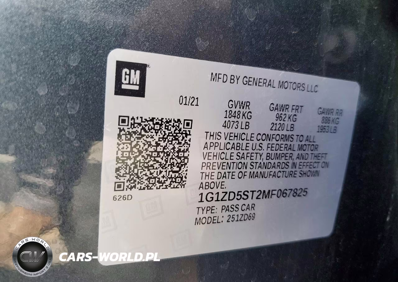 2021 Chevrolet Malibu Lt VIN:1G1ZD5ST2MF067825 - 12