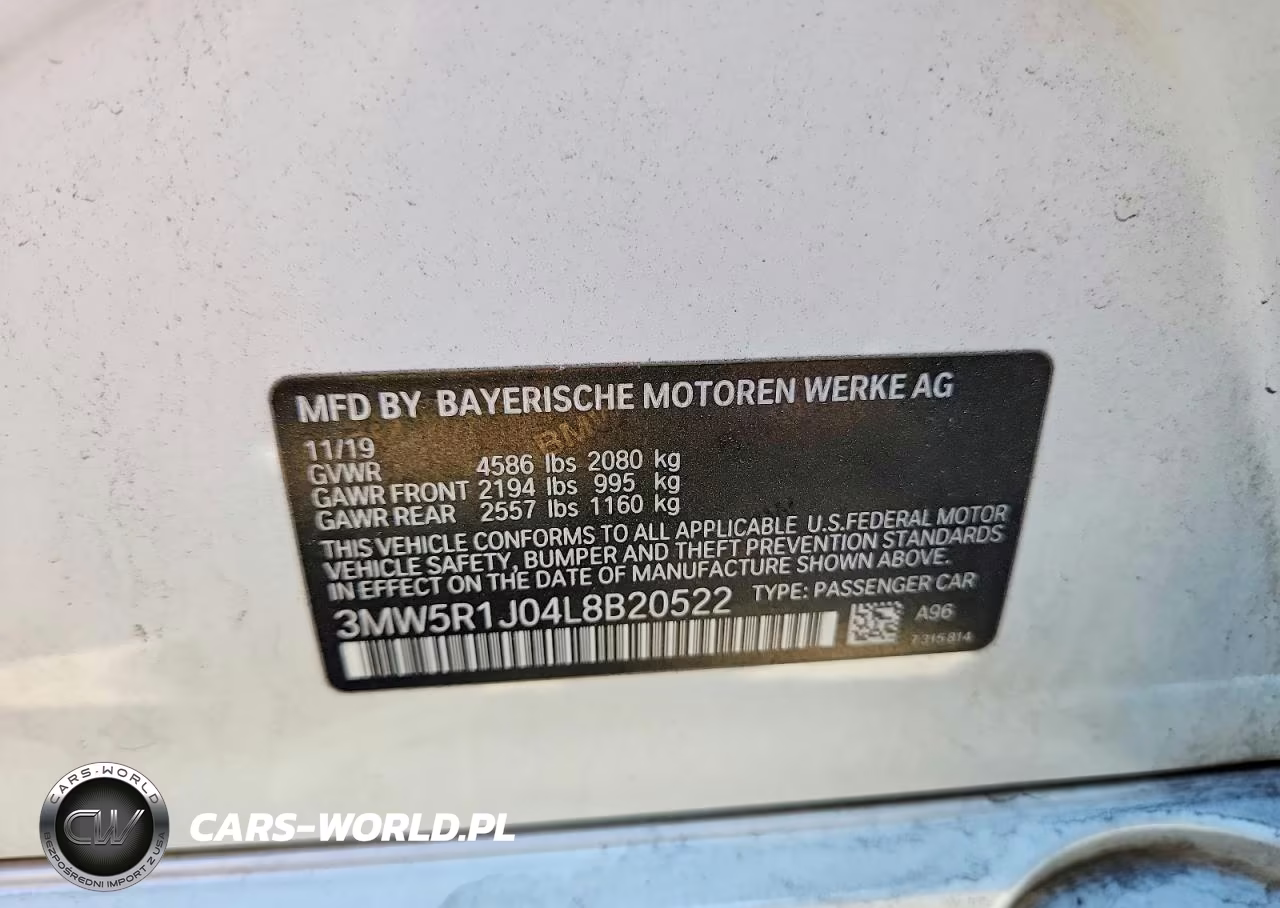 2020 BMW 330I VIN:3MW5R1J04L8B20522 - 13