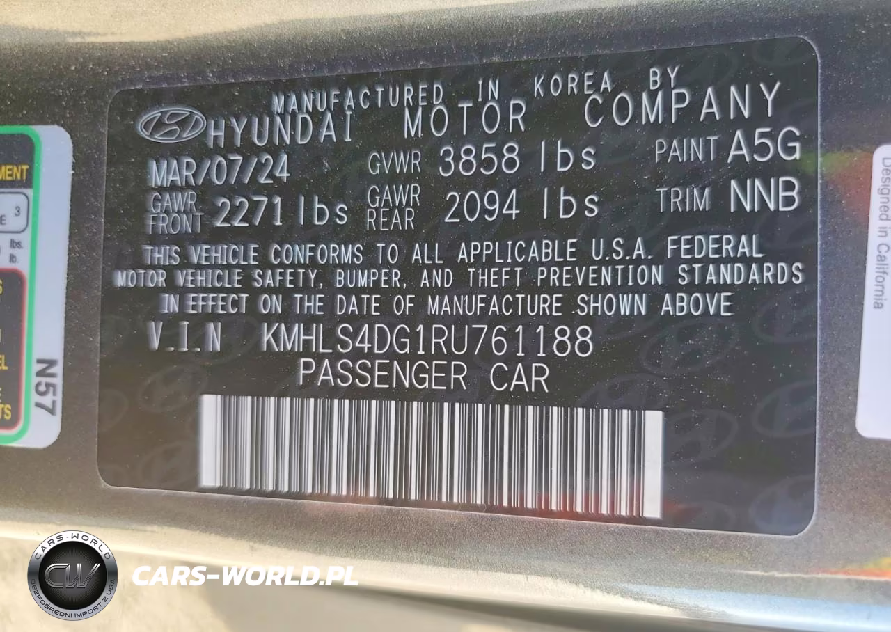 2024 Hyundai Elantra Sel VIN:KMHLS4DG1RU761188 - 13