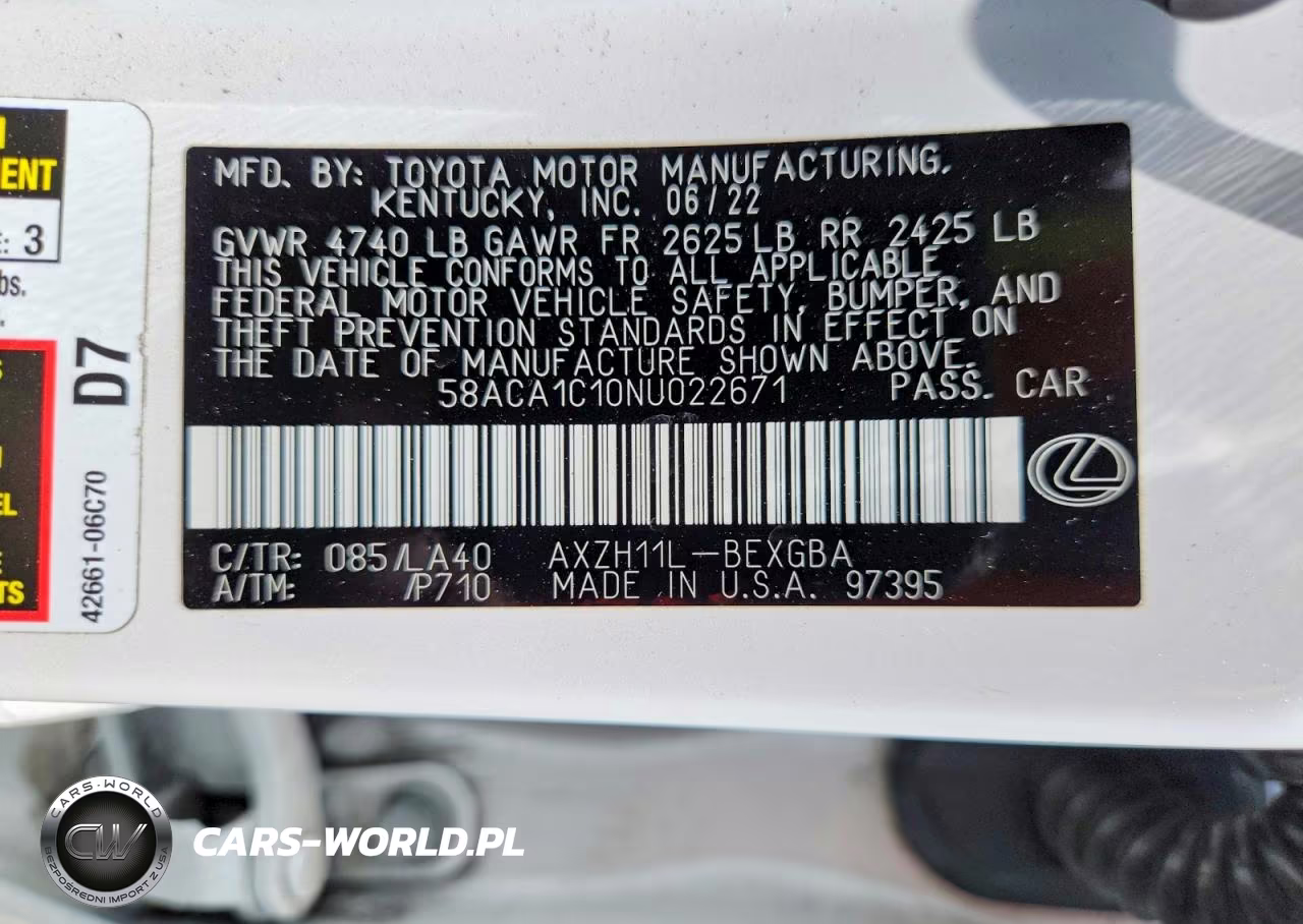 2022 Lexus Es 300H Base VIN:58ACA1C10NU022671 - 13