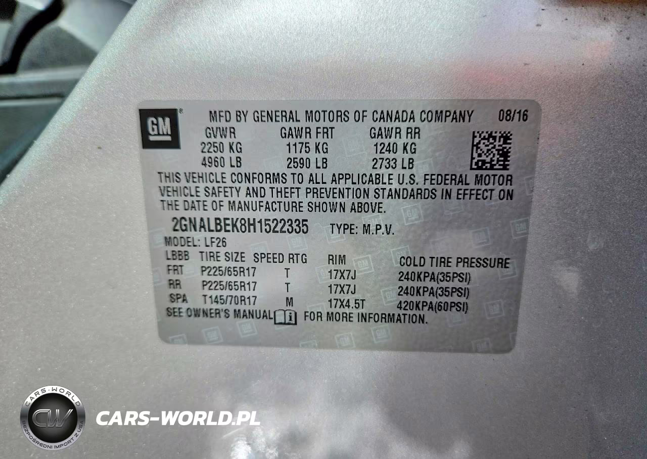 2017 Chevrolet Equinox Ls VIN:2GNALBEK8H1522335 - 13