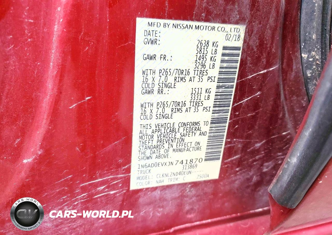 2018 Nissan Frontier Sv VIN:1N6AD0EVXJN741870 - 12