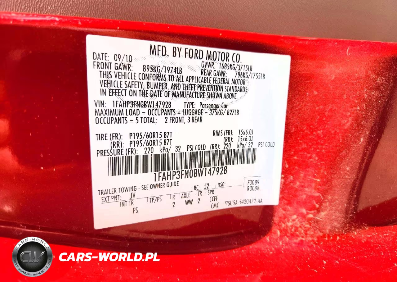 2011 Ford Focus Se VIN:1FAHP3FN0BW147928 - 12