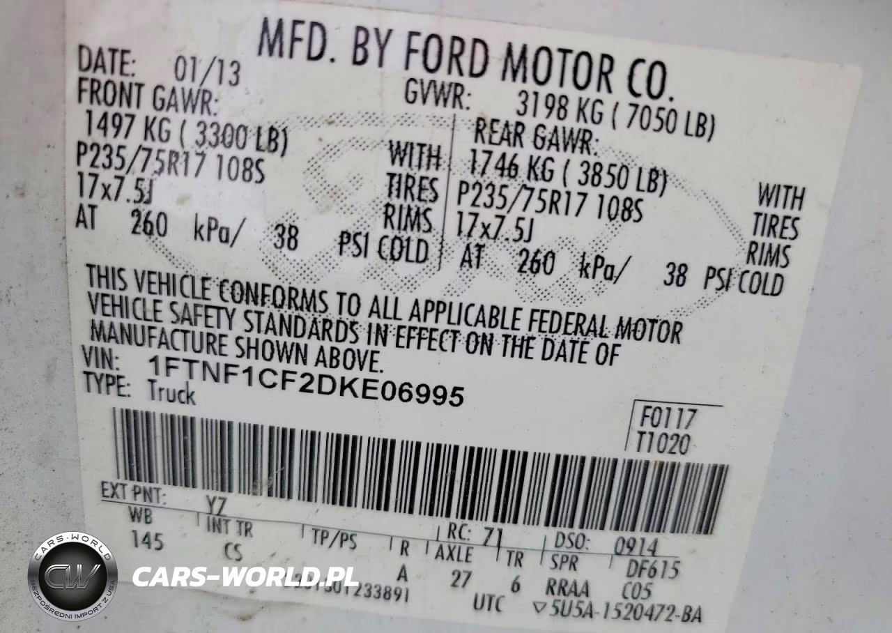 2013 Ford F150 VIN:1FTNF1CF2DKE06995 - 12