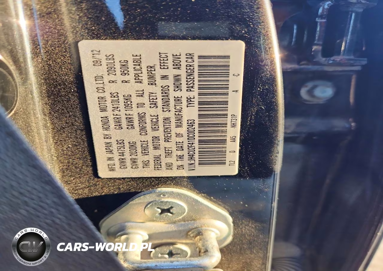 2013 Acura Tsx VIN:JH4CU2F41DC002463 - 12