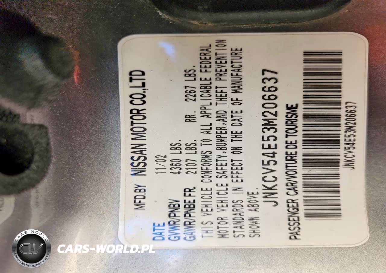 2003 Infiniti G35 Base VIN:JNKCV54E53M206637 - 12