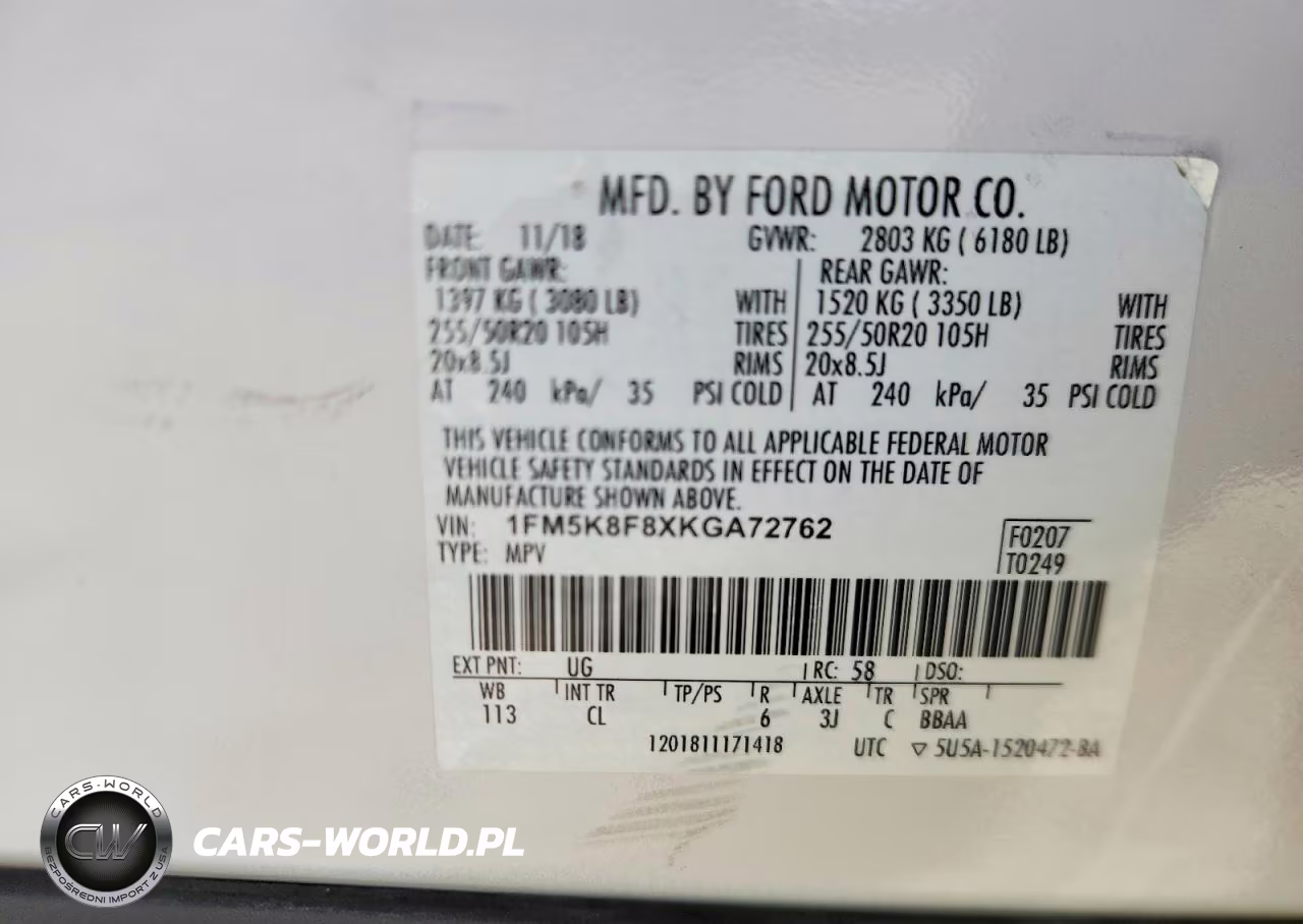 2019 Ford Explorer Limited VIN:1FM5K8F8XKGA72762 - 12