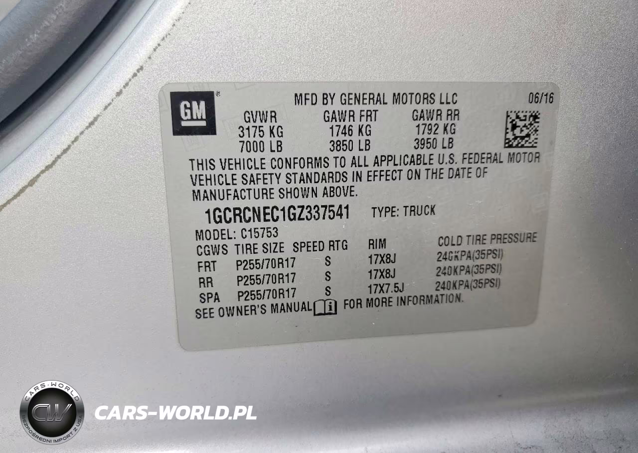 2016 Chevrolet Silverado C1500 VIN:1GCRCNEC1GZ337541 - 12
