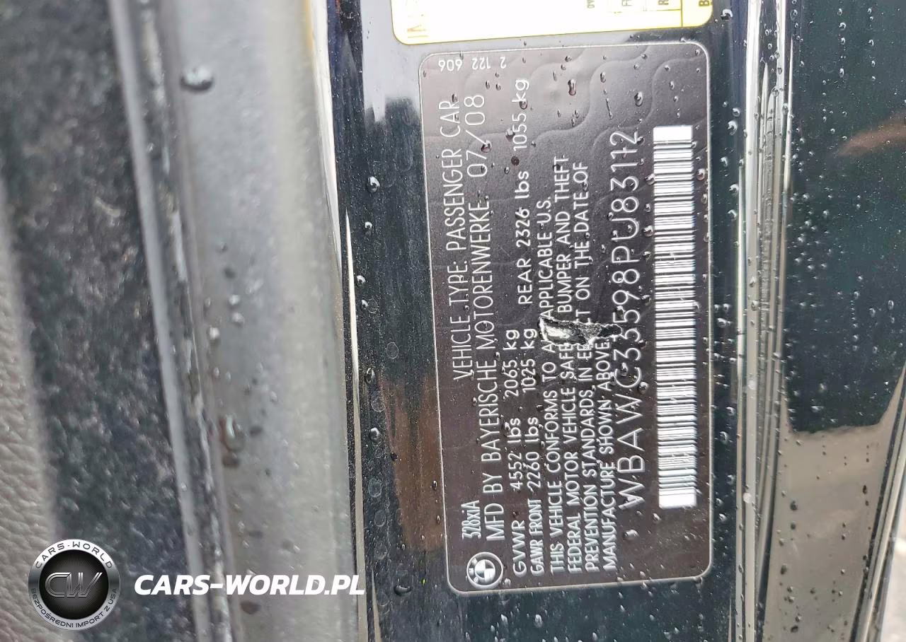 2008 BMW 328 Xi VIN:WBAWC33598PU83112 - 12