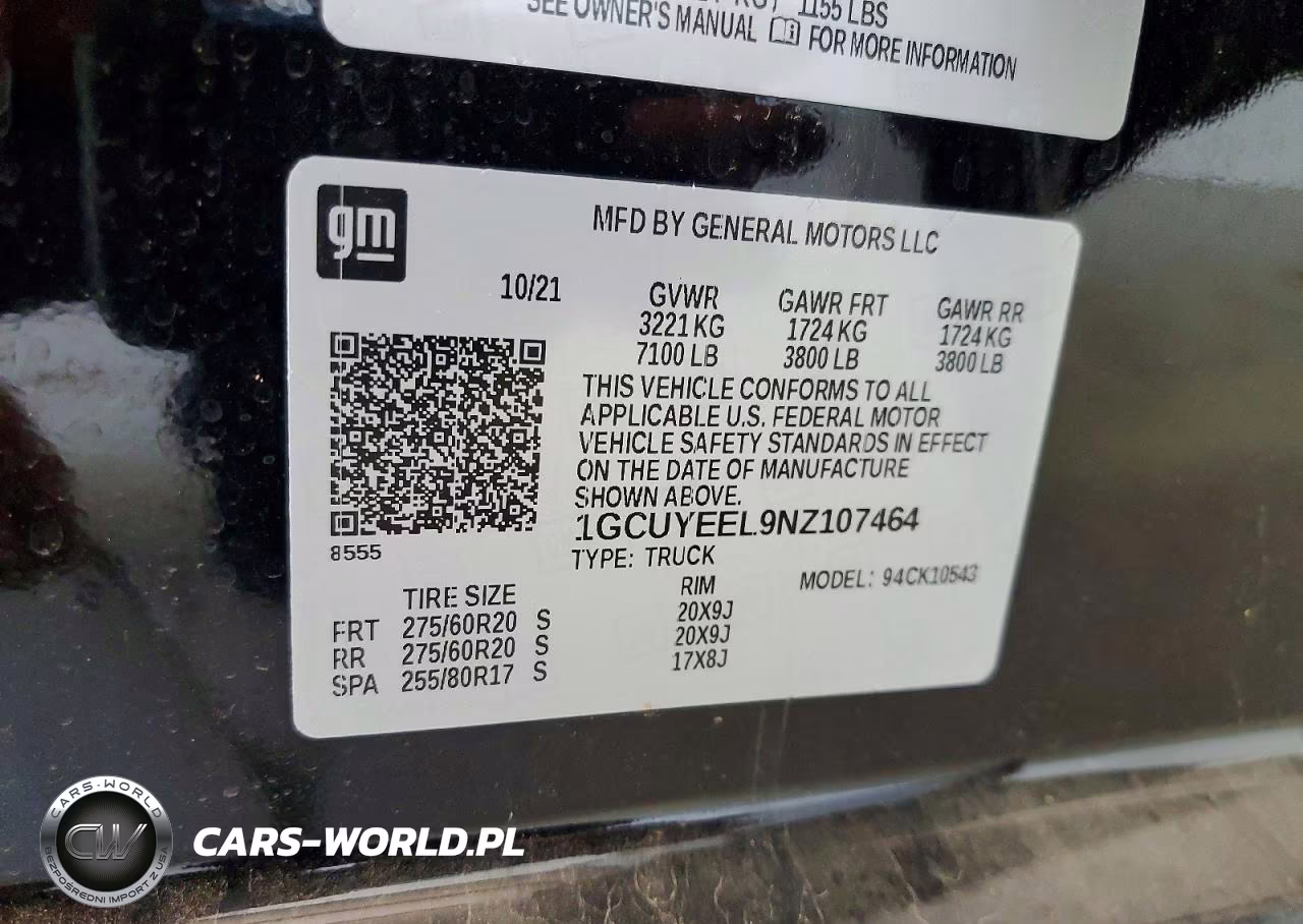 2022 Chevrolet Silverado Ltd K1500 Rst VIN:1GCUYEEL9NZ107464 - 12