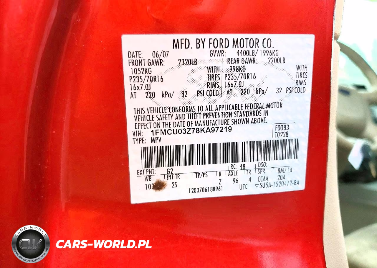 2008 Ford Escape Xlt VIN:1FMCU03Z78KA97219 - 13