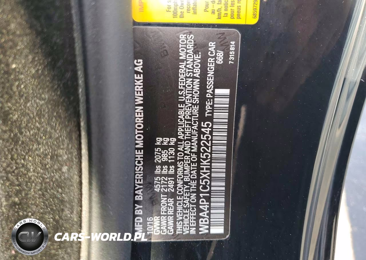 2017 BMW 440I VIN:WBA4P1C5XHK522545 - 12