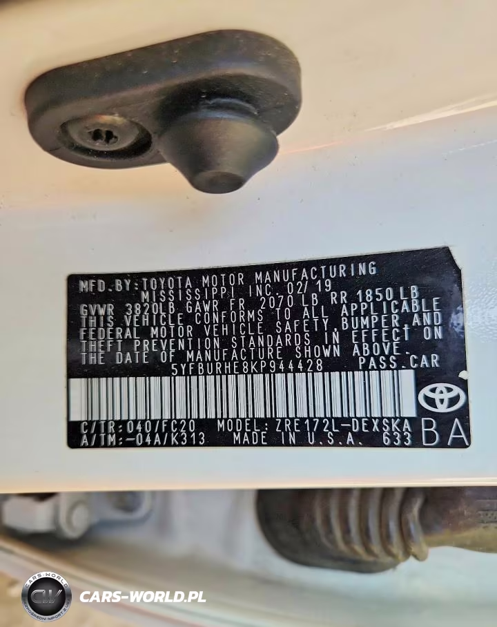 2019 Toyota Corolla Se VIN:5YFBURHE8KP944428 - 12