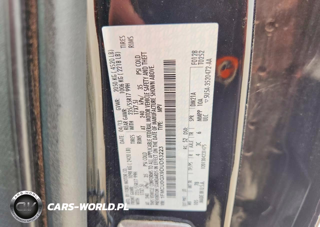 2013 Ford Escape Se VIN:1FMCU0GX9DUD53223 - 13