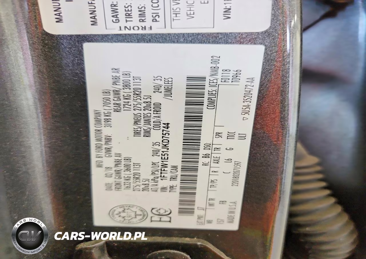 2018 Ford F150 Supercrew VIN:1FTFW1E51JKD75744 - 13