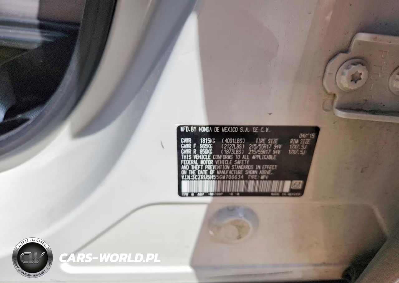 2016 Honda Hr-V Ex VIN:3CZRU5H55GM706634 - 12