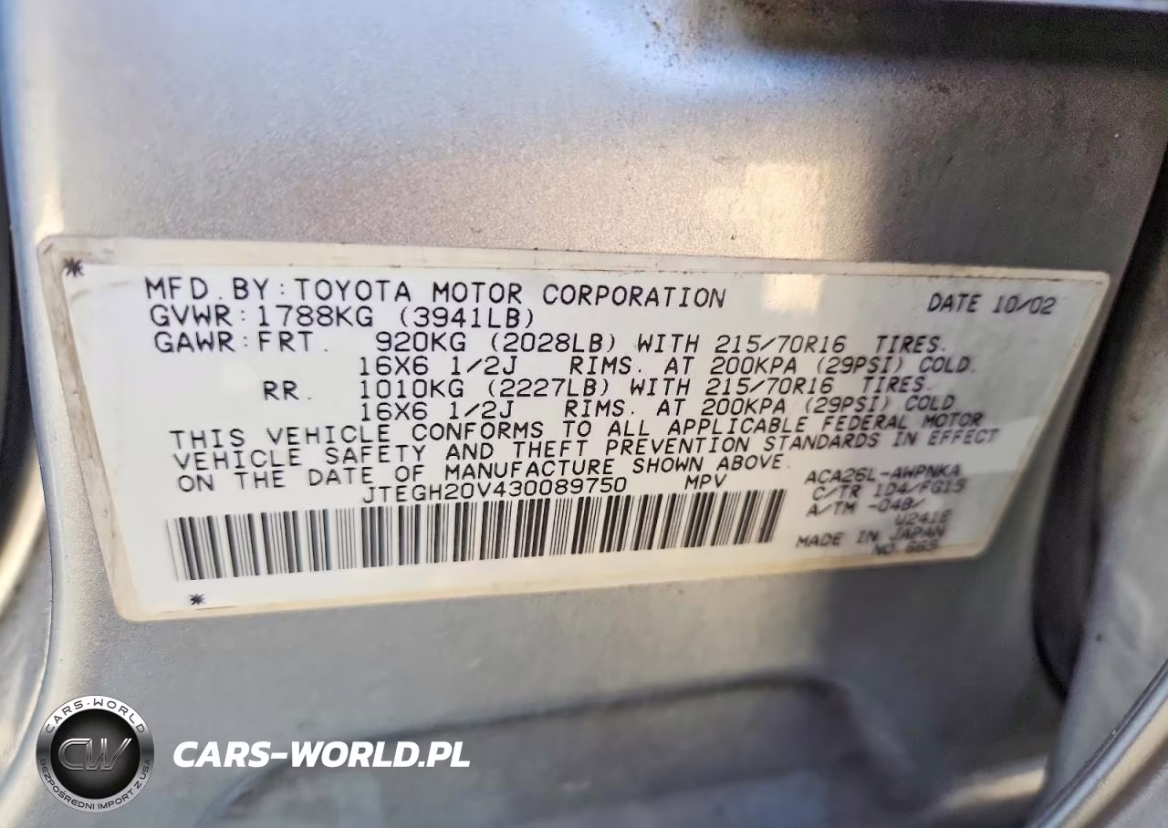 2003 Toyota Rav4 Base VIN:JTEGH20V430089750 - 13