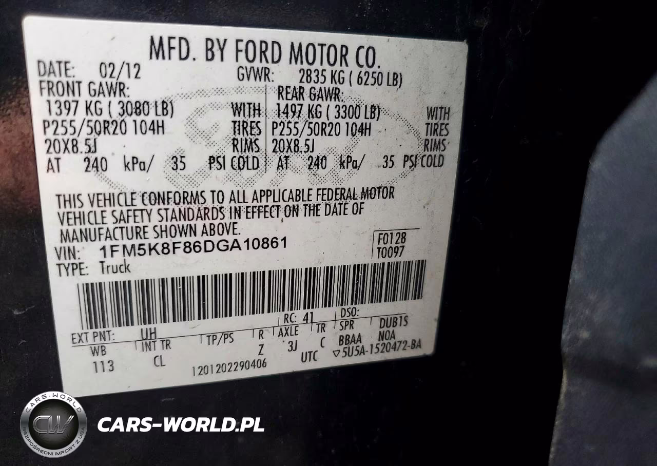 2013 Ford Explorer Limited VIN:1FM5K8F86DGA10861 - 13