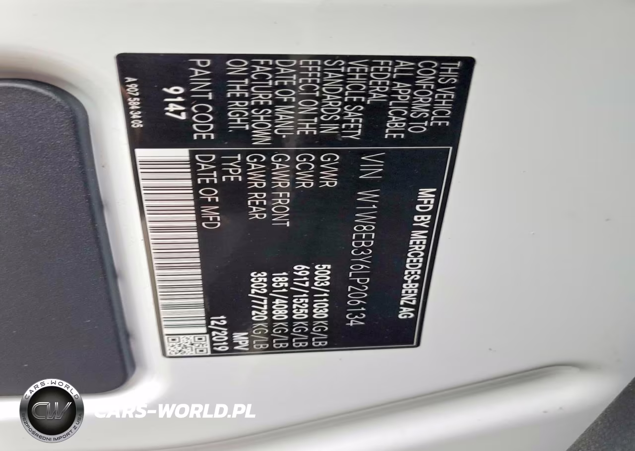 2020 Mercedes-Benz Sprinter VIN:W1W8EB3Y6LP206134 - 13