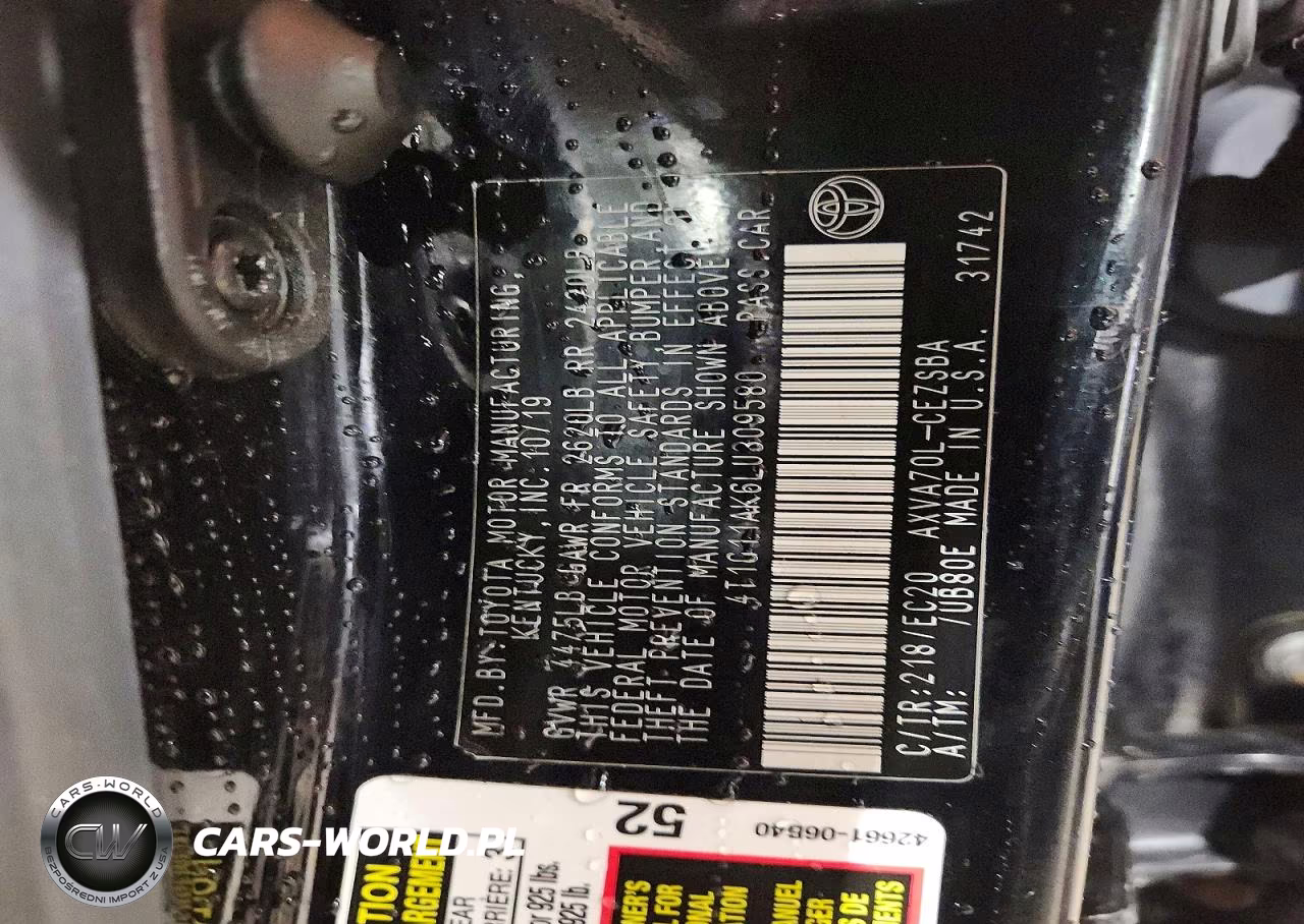 2020 Toyota Camry Se Nightshade VIN:4T1G11AK6LU309580 - 12