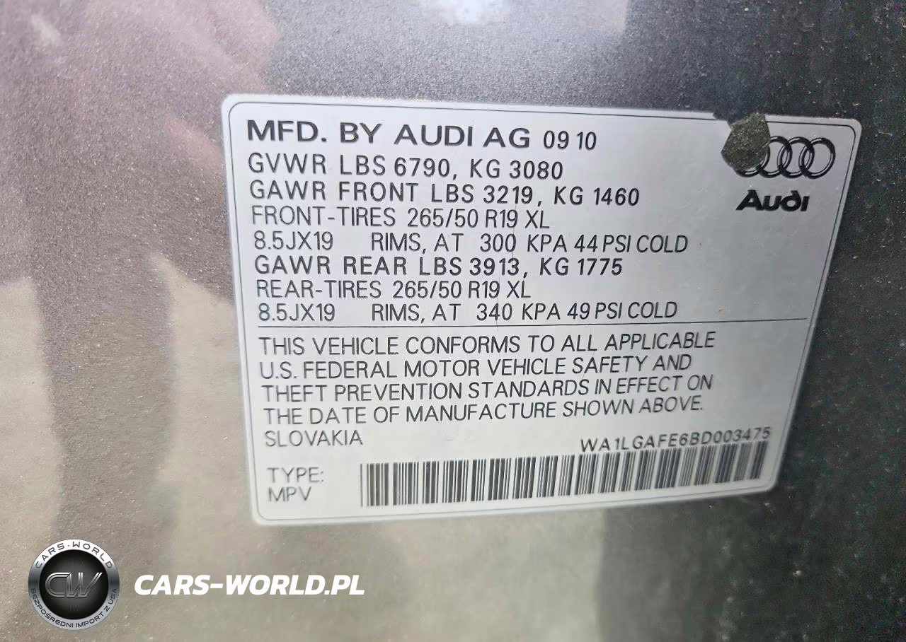 2011 Audi Q7 Premium Plus VIN:WA1LGAFE6BD003475 - 14