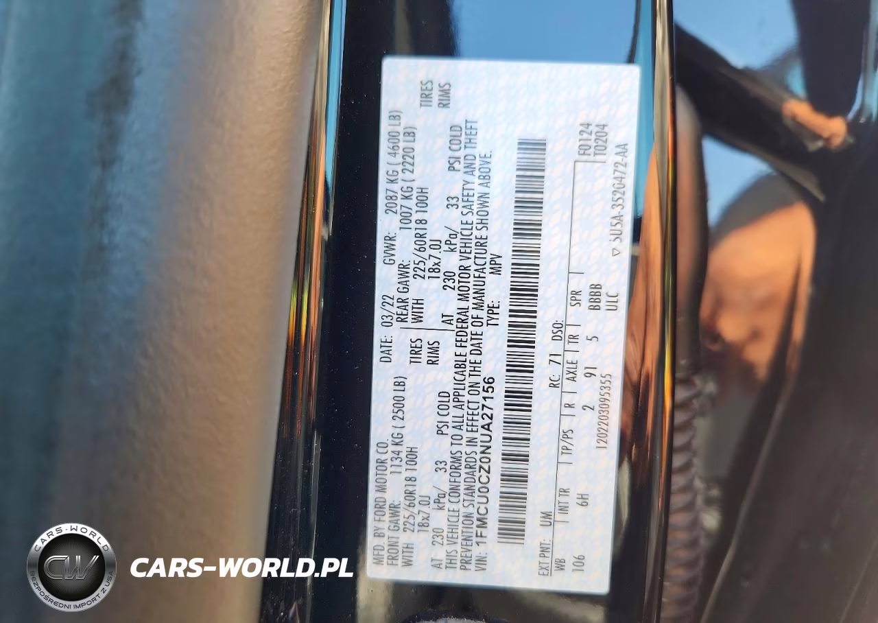 2022 Ford Escape Sel VIN:1FMCU0CZ0NUA27156 - 13