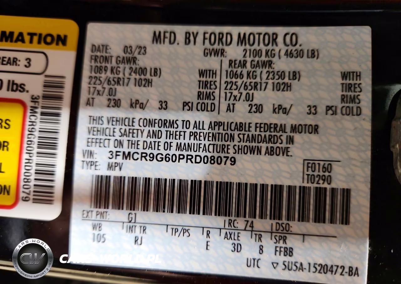 2023 Ford Bronco Sport Heritage VIN:3FMCR9G60PRD08079 - 13