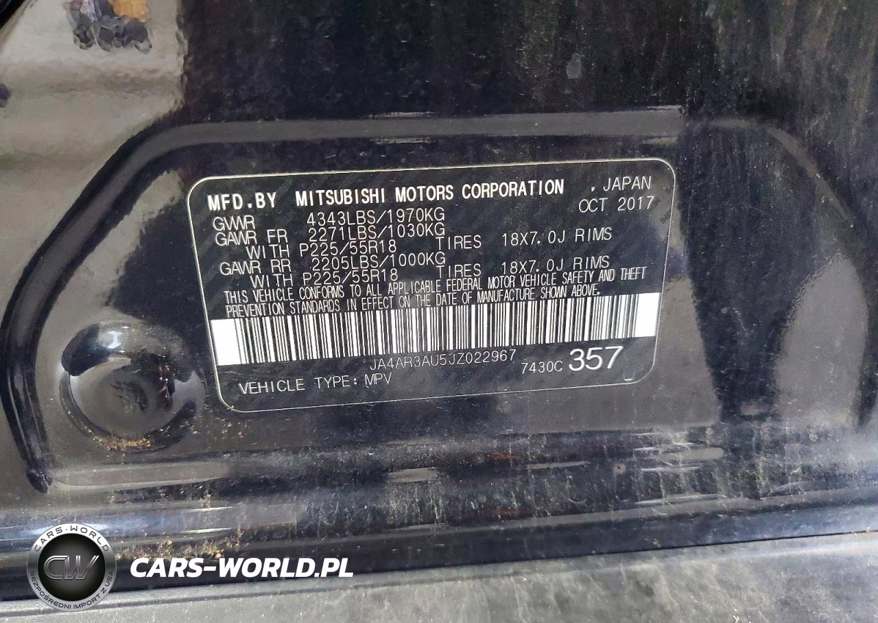 2018 Mitsubishi Outlander Sport Es VIN:JA4AR3AU5JZ022967 - 13
