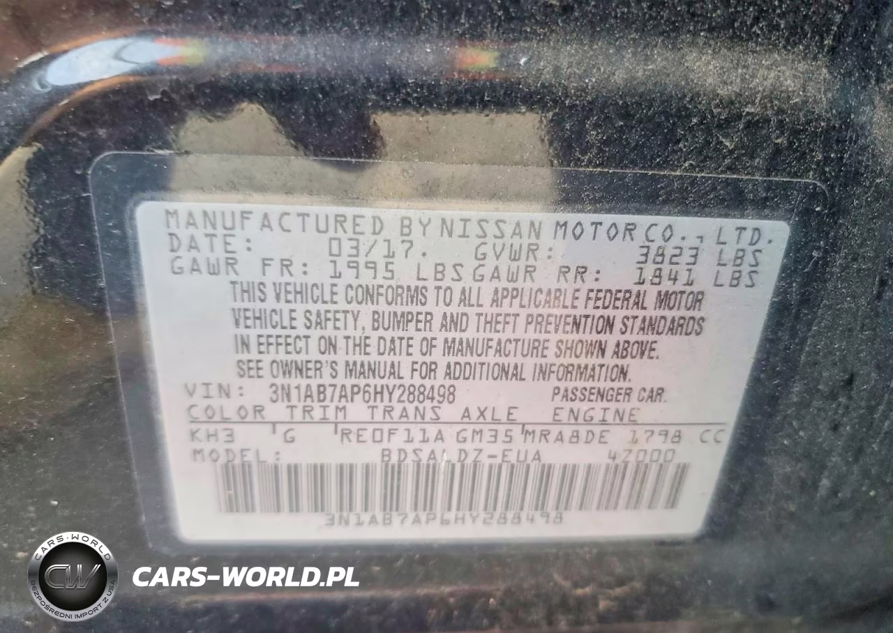 2017 Nissan Sentra Sv VIN:3N1AB7AP6HY288498 - 12