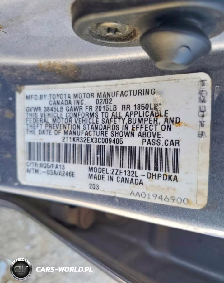 2003 Toyota Matrix Base VIN:2T1KR32EX3C009405 - 12