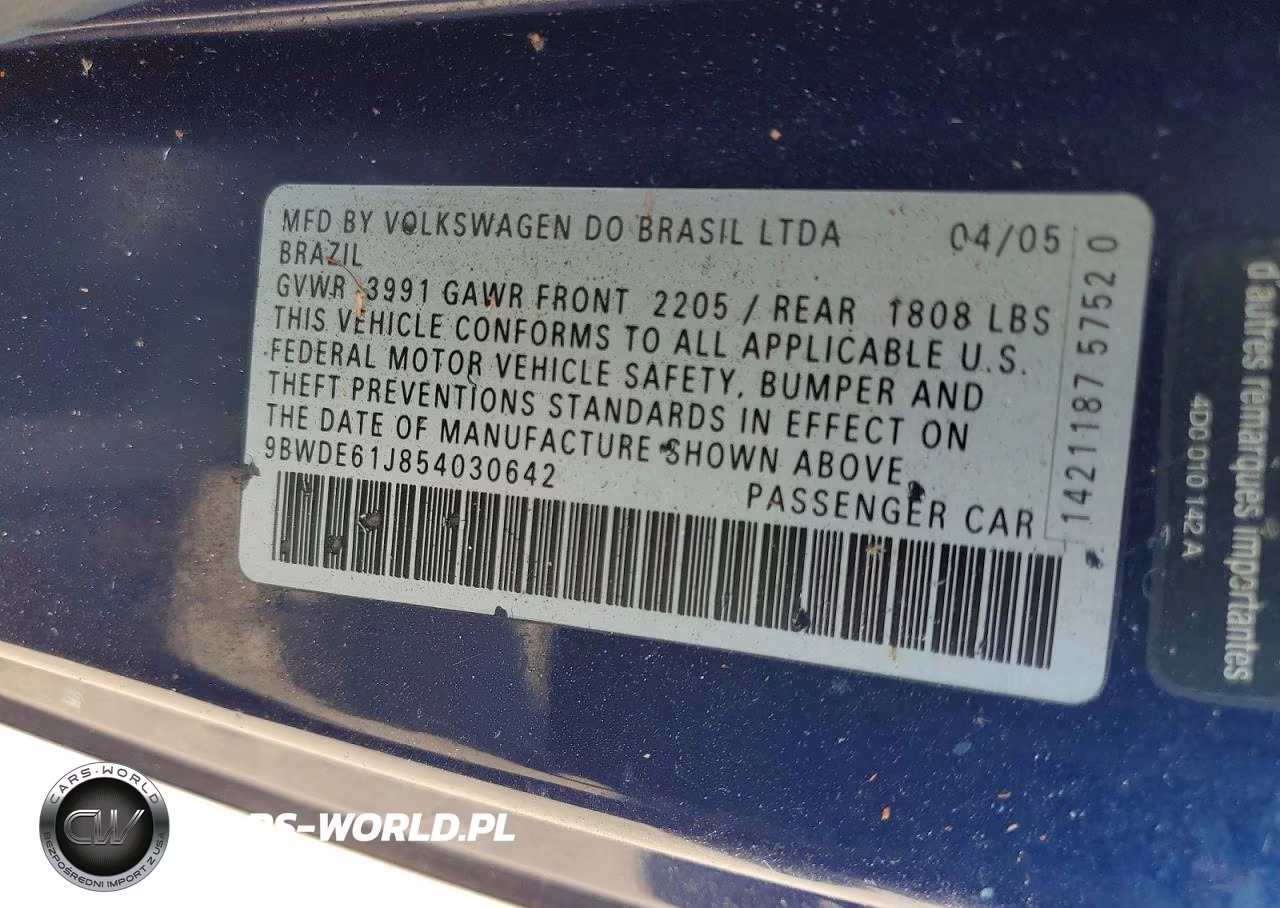 2005 Volkswagen Gti VIN:9BWDE61J854030642 - 12