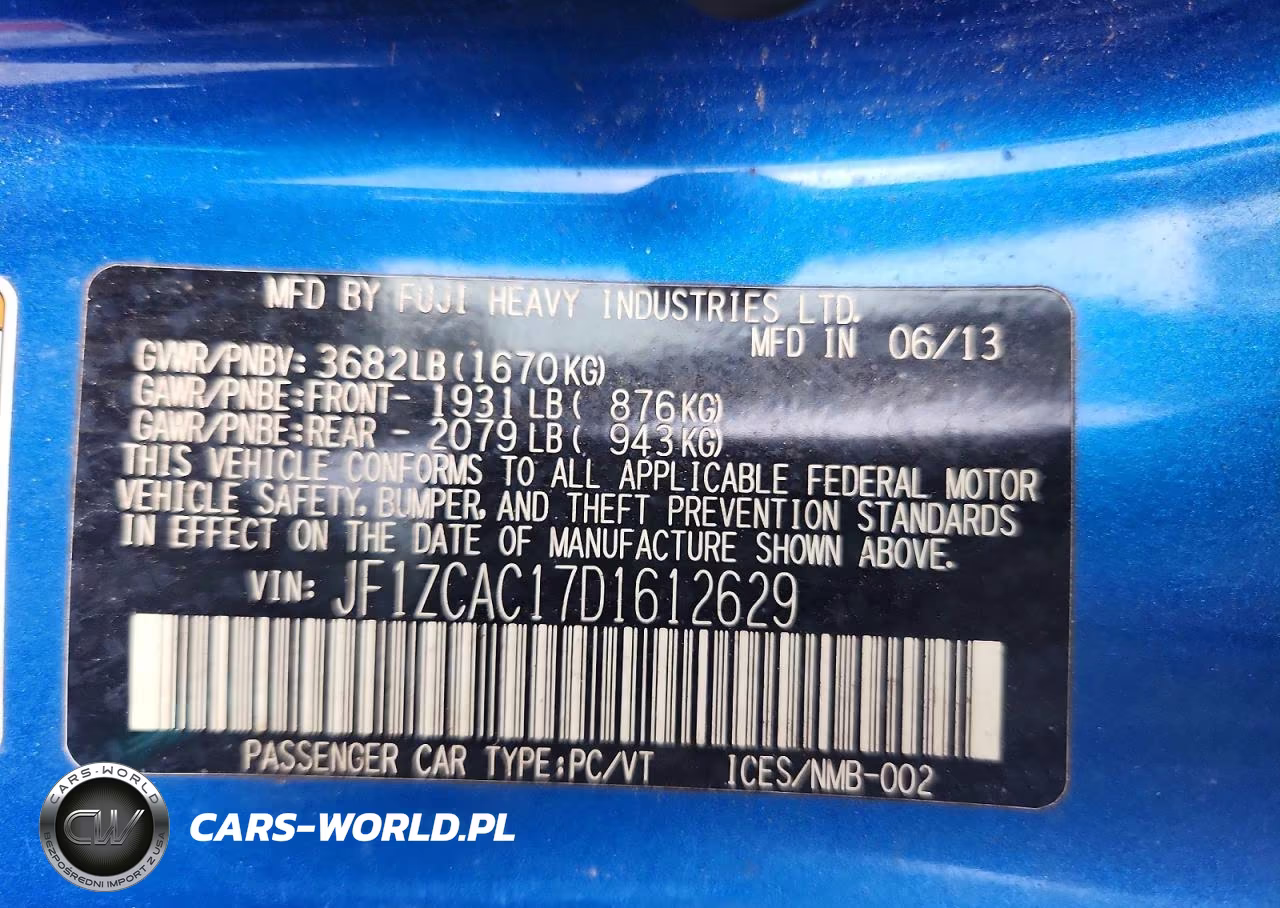 2013 Subaru Brz 2.0 Limited VIN:JF1ZCAC17D1612629 - 12