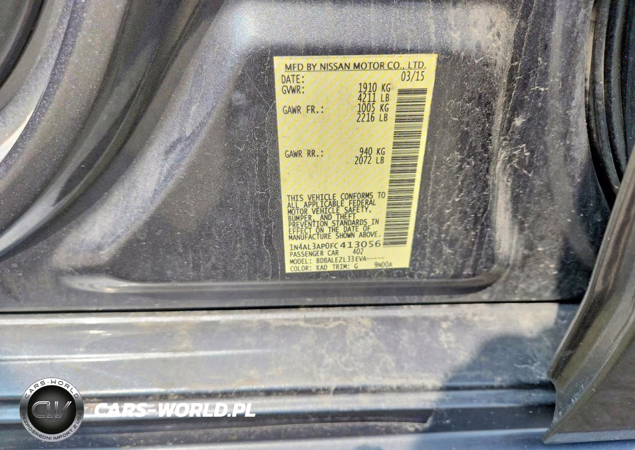 2015 Nissan Altima 2.5 S VIN:1N4AL3AP0FC413056 - 12