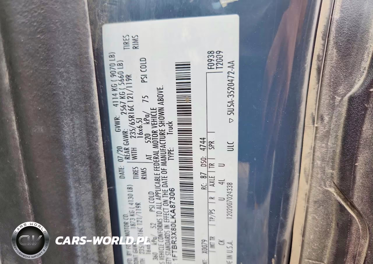 2020 Ford Transit 250 Delivery Van VIN:1FTBR3X80LKA87306 - 13