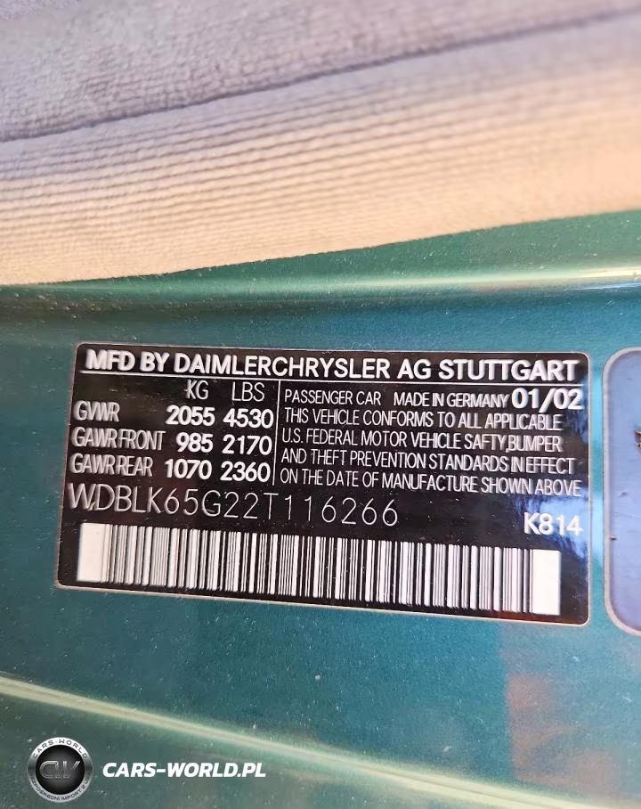 2002 Mercedes-Benz Clk 320 VIN:WDBLK65G22T116266 - 12