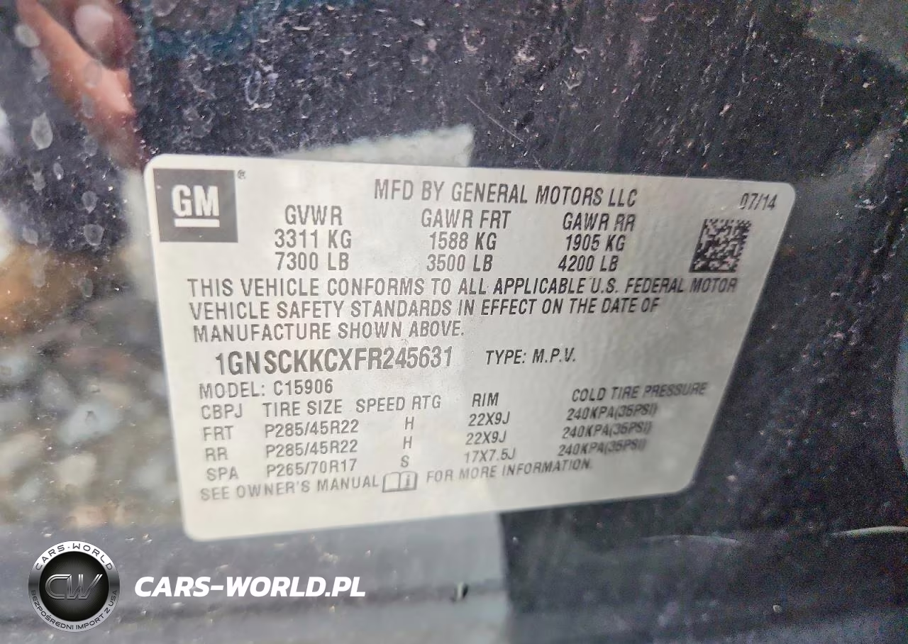 2015 Chevrolet Suburban C1500 Ltz VIN:1GNSCKKCXFR245631 - 13