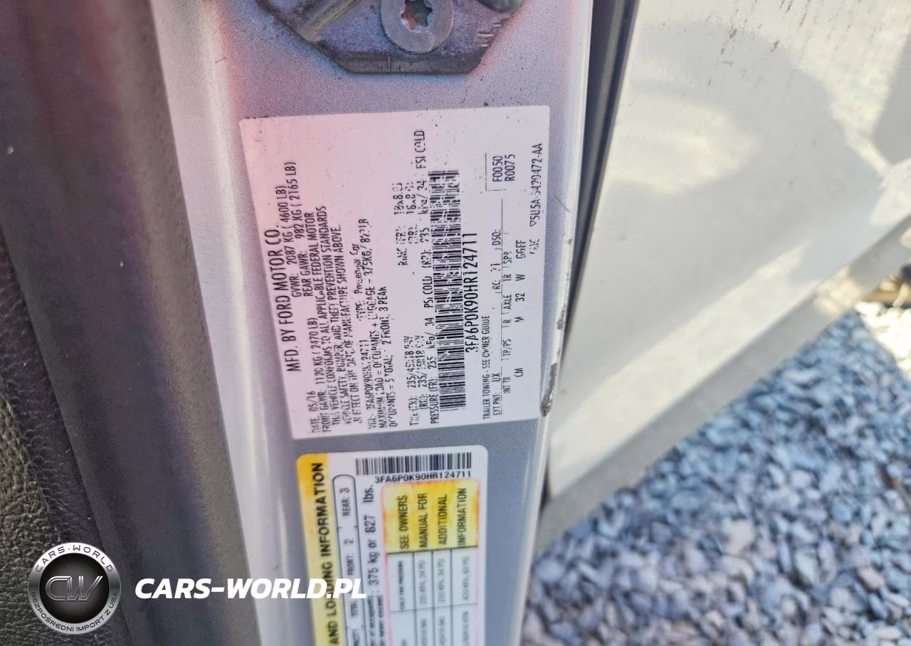 2017 Ford Fusion Titanium VIN:3FA6P0K90HR124711 - 13